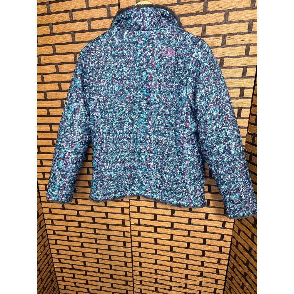 The North Face Blue And Gray Reversible Jacket‎ Girls Size XL